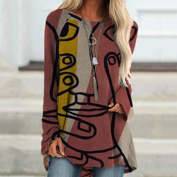 Wearable Art! Tops - SALE Abstract Wearable Art Tunic~Size Large